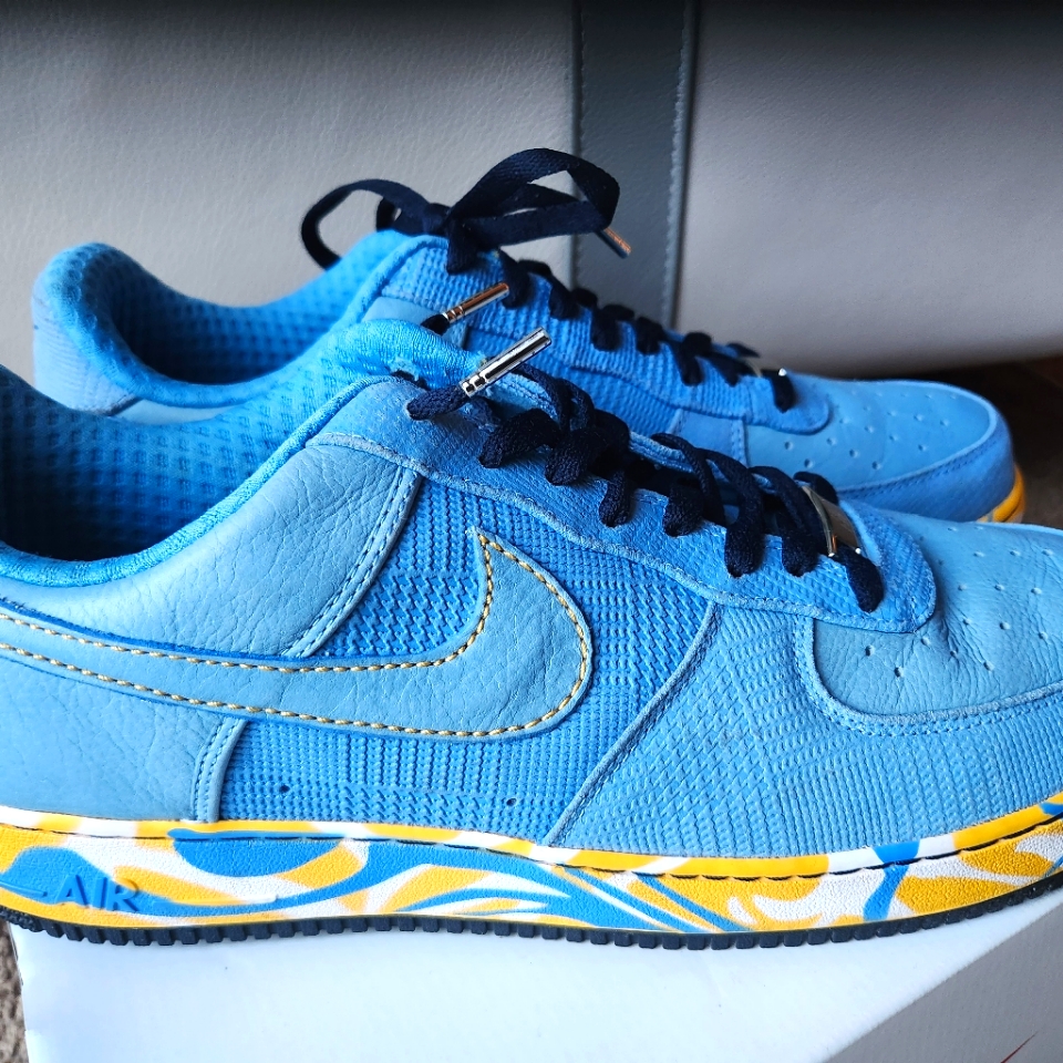 Vintage Classic Nike Af-1 '82 North Carolina Blue Low Top Sneakers Usa Size 13